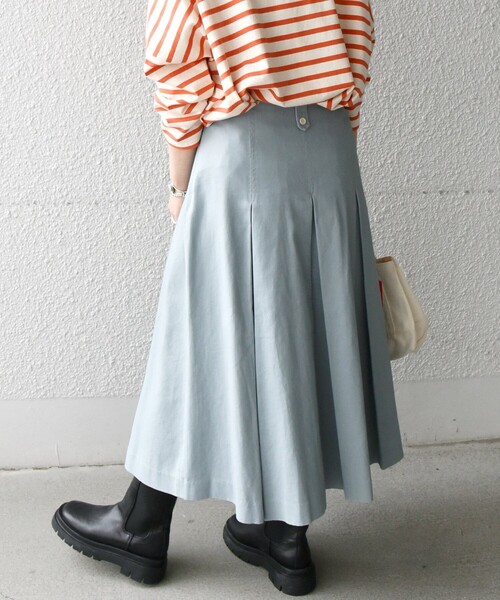 SHIPS any（シップス エニィ）の「SHIPS any:〈ウォッシャブル〉モールスキン ボックス タック スカート◇（スカート・レディース・ライトブルー/ネイビー/オレンジ・ONE SIZE）」の19枚目の写真