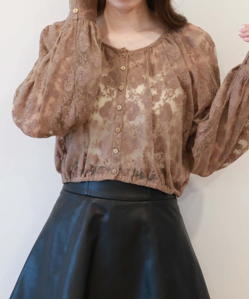 archives(アルシーヴ)の「ボリュームギャザーチュールブラウス(シャツ/ブラウス・レディース・ブラック/ブルー/アイボリー/モカ・MEDIUM)」の6枚目の写真