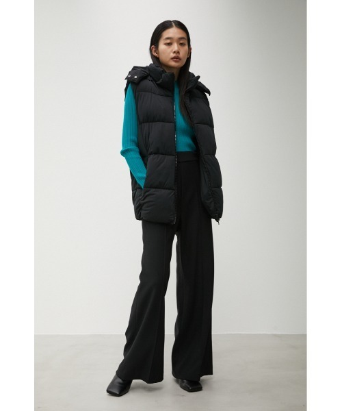AZUL by moussy（アズールバイマウジー）の「OWEN STRETCH PADDING VEST/オーエンストレッチパディングベスト（ダウンベスト・メンズ・ブラック/ホワイト/ベージュ・MEDIUM/LARGE/SMALL）」の6枚目の写真