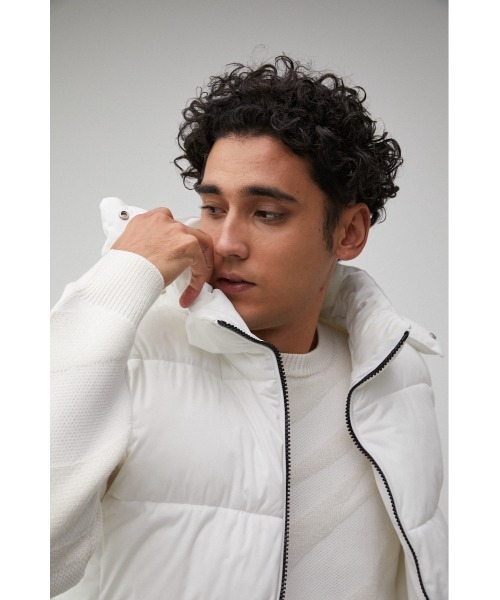 AZUL by moussy（アズールバイマウジー）の「OWEN STRETCH PADDING VEST/オーエンストレッチパディングベスト（ダウンベスト・メンズ・ブラック/ホワイト/ベージュ・MEDIUM/LARGE/SMALL）」の8枚目の写真