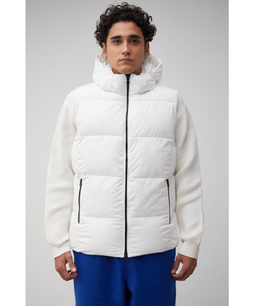 AZUL by moussy（アズールバイマウジー）の「OWEN STRETCH PADDING VEST/オーエンストレッチパディングベスト（ダウンベスト・メンズ・ブラック/ホワイト/ベージュ・MEDIUM/LARGE/SMALL）」の11枚目の写真