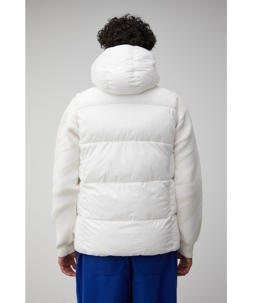 AZUL by moussy（アズールバイマウジー）の「OWEN STRETCH PADDING VEST/オーエンストレッチパディングベスト（ダウンベスト・メンズ・ブラック/ホワイト/ベージュ・MEDIUM/LARGE/SMALL）」の13枚目の写真