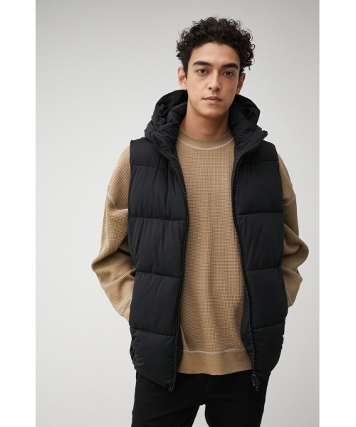 AZUL by moussy（アズールバイマウジー）の「OWEN STRETCH PADDING VEST/オーエンストレッチパディングベスト（ダウンベスト・メンズ・ブラック/ホワイト/ベージュ・MEDIUM/LARGE/SMALL）」の17枚目の写真