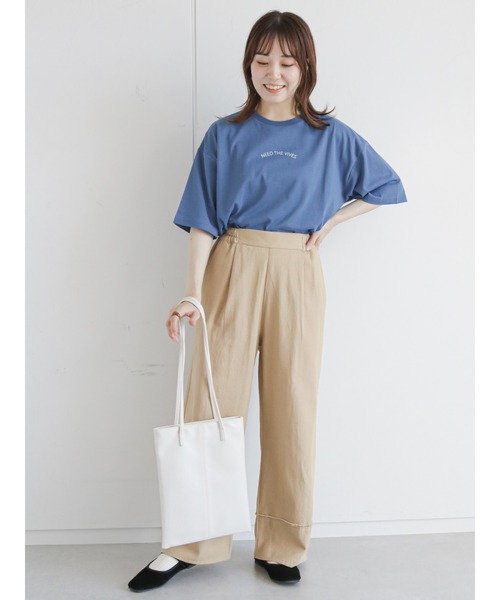 ehka sopo（エヘカソポ）の「センターシームトートバッグ（トートバッグ・レディース・オフホワイト/オレンジ/グリーン・ﾌﾘ-）」の6枚目の写真