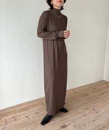 2way rib one piece / 前後2wayリブワンピース