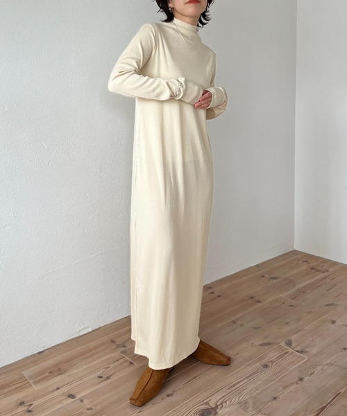 wee9s(ウィークス)の「2way rib one piece / 前後2wayリブワンピース(ワンピース・レディース・アイボリー/ブラック/カーキ/ブラウン・FREE)」の9枚目の写真