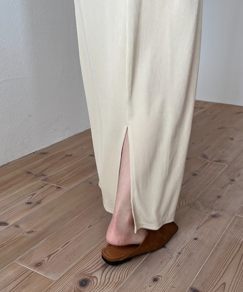 wee9s(ウィークス)の「2way rib one piece / 前後2wayリブワンピース(ワンピース・レディース・アイボリー/ブラック/カーキ/ブラウン・FREE)」の14枚目の写真