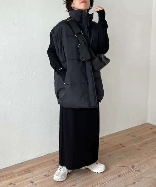 wee9s(ウィークス)の「2way rib one piece / 前後2wayリブワンピース(ワンピース・レディース・アイボリー/ブラック/カーキ/ブラウン・FREE)」の6枚目の写真