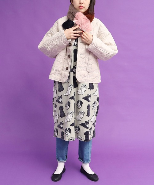 didizizi（ディディジジ）の「マルチカラーファーティペット（マフラー・レディース・パープル/ブラウン/グレー・FREE）」の20枚目の写真