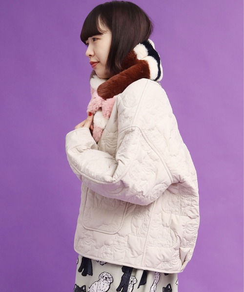 didizizi（ディディジジ）の「マルチカラーファーティペット（マフラー・レディース・パープル/ブラウン/グレー・FREE）」の17枚目の写真