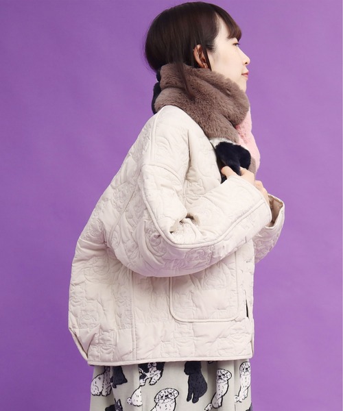 didizizi（ディディジジ）の「マルチカラーファーティペット（マフラー・レディース・パープル/ブラウン/グレー・FREE）」の18枚目の写真