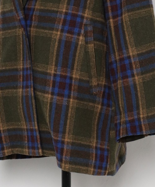 Bonjour Sagan（ボンジュールサガン）の「テーラードチェックジャケット（テーラードジャケット・レディース・ネイビー/グレー/カーキ・FREE）」の21枚目の写真