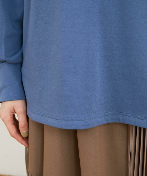 FRAPBOIS（フラボア）の「スムースカット カットソー（Tシャツ/カットソー・レディース・オートミール/ブルー/ブラック・0/1）」の11枚目の写真
