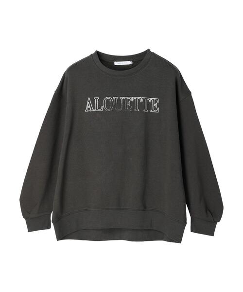 AMERICAN HOLIC（アメリカンホリック）の「ロゴプリント裏毛スウェット①（スウェット・レディース・チャコールグレー/ネイビー/ブラウン/グリーン/オートミール・M/L）」の15枚目の写真