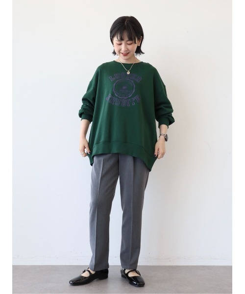 AMERICAN HOLIC（アメリカンホリック）の「ロゴプリント裏毛スウェット①（スウェット・レディース・チャコールグレー/ネイビー/ブラウン/グリーン/オートミール・M/L）」の8枚目の写真