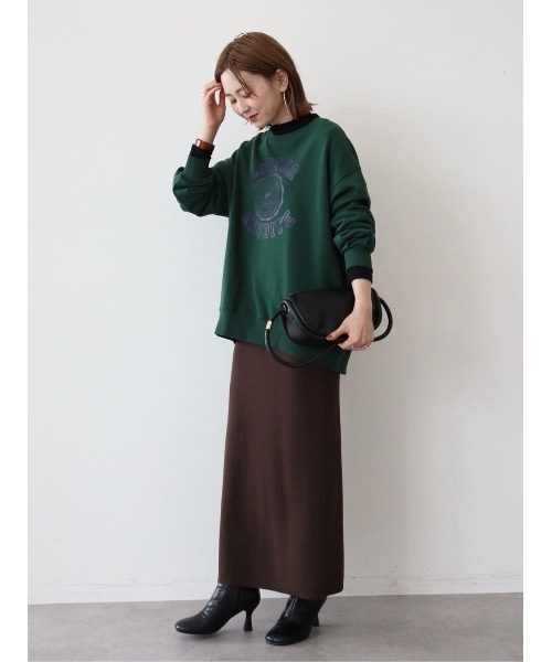 AMERICAN HOLIC（アメリカンホリック）の「ロゴプリント裏毛スウェット①（スウェット・レディース・チャコールグレー/ネイビー/ブラウン/グリーン/オートミール・M/L）」の7枚目の写真