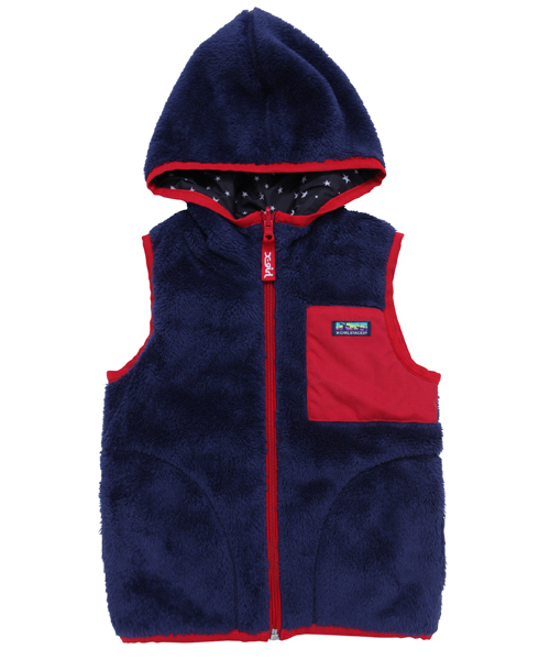 X-girl Stages（エックスガールステージス）の「FLUFFY REVERSIBLE VEST(4T～7T)（ベスト・キッズ・マルチ/ベージュ/ネイビー・4T/5T/6T/7T）」の14枚目の写真