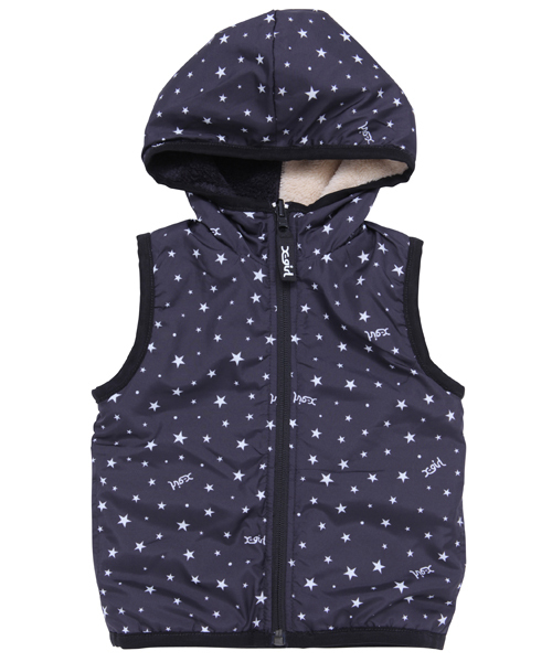 X-girl Stages（エックスガールステージス）の「FLUFFY REVERSIBLE VEST(4T～7T)（ベスト・キッズ・マルチ/ベージュ/ネイビー・4T/5T/6T/7T）」の17枚目の写真