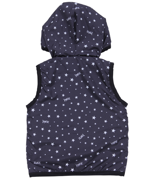 X-girl Stages（エックスガールステージス）の「FLUFFY REVERSIBLE VEST(4T～7T)（ベスト・キッズ・マルチ/ベージュ/ネイビー・4T/5T/6T/7T）」の7枚目の写真