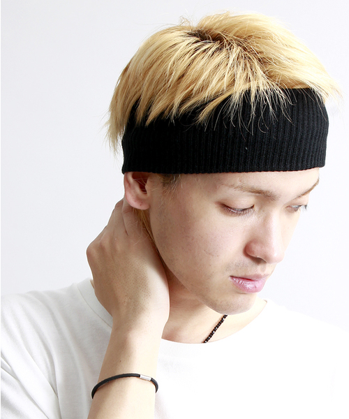 WEGO(ウィゴー)の「WEGO/アゼヘアバンド(ヘアバンド・メンズ・ブラック/グレー/ネイビー/レッド・FREE)」の2枚目の写真