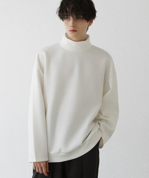 LILL（リル）の「ヘビーポンチハイネック長袖プルオーバー（スウェット・メンズ・チャコール/ホワイト/ワイン/ネイビー/ブラック/ブラウン/ブルーグレー・S/M/L/XL）」の9枚目の写真