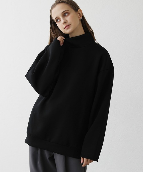 LILL（リル）の「ヘビーポンチハイネック長袖プルオーバー（スウェット・メンズ・チャコール/ホワイト/ワイン/ネイビー/ブラック/ブラウン/ブルーグレー・S/M/L/XL）」の12枚目の写真