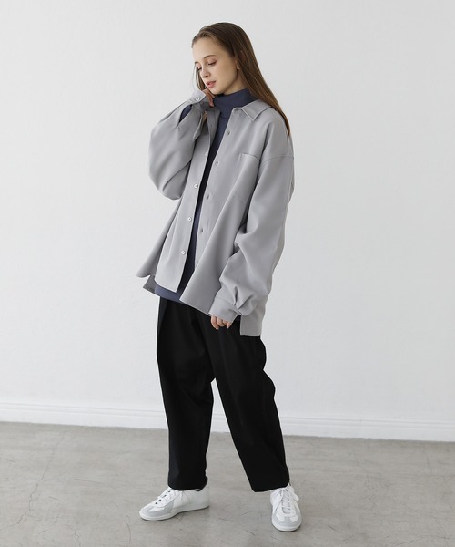 LILL（リル）の「ヘビーポンチハイネック長袖プルオーバー（スウェット・メンズ・チャコール/ホワイト/ワイン/ネイビー/ブラック/ブラウン/ブルーグレー・S/M/L/XL）」の19枚目の写真