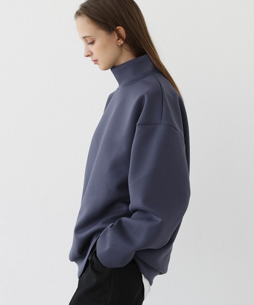 LILL（リル）の「ヘビーポンチハイネック長袖プルオーバー（スウェット・メンズ・チャコール/ホワイト/ワイン/ネイビー/ブラック/ブラウン/ブルーグレー・S/M/L/XL）」の17枚目の写真