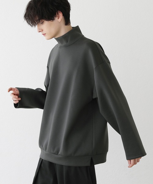 LILL（リル）の「ヘビーポンチハイネック長袖プルオーバー（スウェット・メンズ・チャコール/ホワイト/ワイン/ネイビー/ブラック/ブラウン/ブルーグレー・S/M/L/XL）」の21枚目の写真