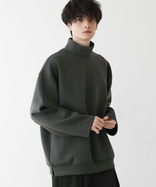 LILL（リル）の「ヘビーポンチハイネック長袖プルオーバー（スウェット・メンズ・チャコール/ホワイト/ワイン/ネイビー/ブラック/ブラウン/ブルーグレー・S/M/L/XL）」の20枚目の写真