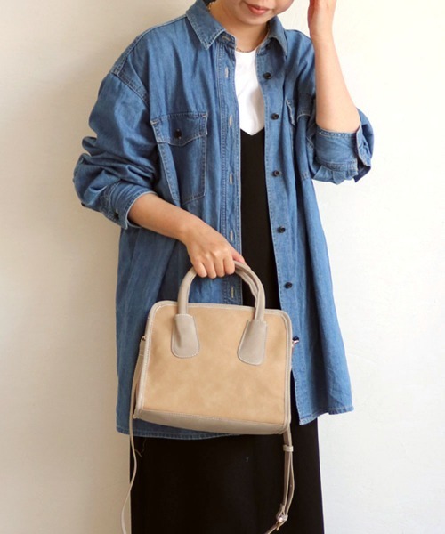 T・S・L(ティーエスエル)の「スクエア2wayバッグ(ボストンバッグ・レディース・ベージュ/グリーン/ボルドー/ブラック・FREE)」の2枚目の写真