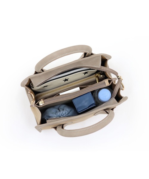 T・S・L(ティーエスエル)の「スクエア2wayバッグ(ボストンバッグ・レディース・ベージュ/グリーン/ボルドー/ブラック・FREE)」の6枚目の写真