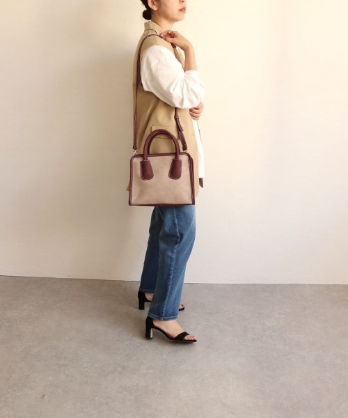 T・S・L(ティーエスエル)の「スクエア2wayバッグ(ボストンバッグ・レディース・ベージュ/グリーン/ボルドー/ブラック・FREE)」の17枚目の写真