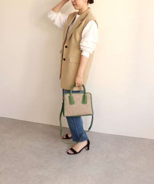 T・S・L(ティーエスエル)の「スクエア2wayバッグ(ボストンバッグ・レディース・ベージュ/グリーン/ボルドー/ブラック・FREE)」の19枚目の写真