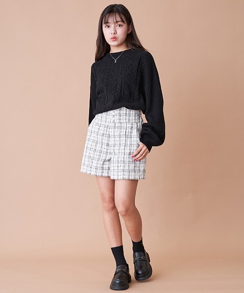 LOVETOXIC(ラブトキシック)の「前釦ハイウェストショートパンツ(その他パンツ・キッズ・ブラック/オフホワイト/ベージュ/マルチ/ライトベージュ・SS/S/M/L)」の20枚目の写真