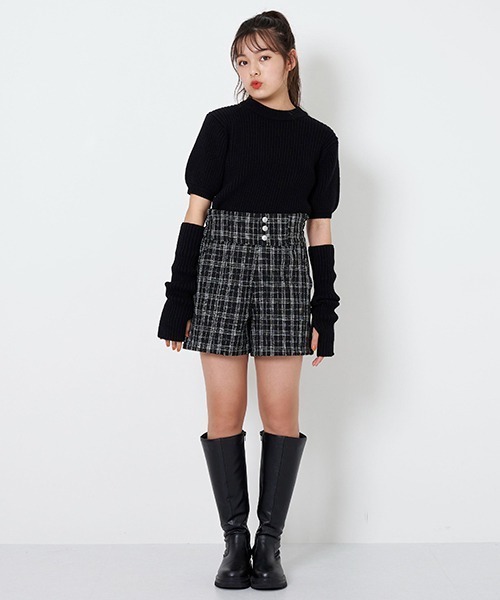 LOVETOXIC(ラブトキシック)の「前釦ハイウェストショートパンツ(その他パンツ・キッズ・ブラック/オフホワイト/ベージュ/マルチ/ライトベージュ・SS/S/M/L)」の18枚目の写真