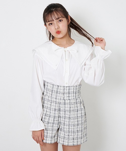 LOVETOXIC(ラブトキシック)の「前釦ハイウェストショートパンツ(その他パンツ・キッズ・ブラック/オフホワイト/ベージュ/マルチ/ライトベージュ・SS/S/M/L)」の21枚目の写真