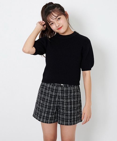 LOVETOXIC(ラブトキシック)の「前釦ハイウェストショートパンツ(その他パンツ・キッズ・ブラック/オフホワイト/ベージュ/マルチ/ライトベージュ・SS/S/M/L)」の22枚目の写真