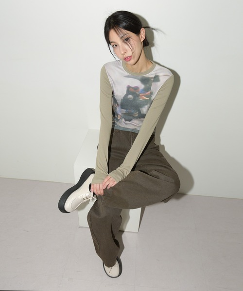 FOLLOWIN(フォロウィン)の「【UNISEX】オールシーズンデイリーカラーワイドコットンパンツ(デニムパンツ・レディース・アイボリー/ブラック/ブラウン/バーガンディー・SMALL/MEDIUM/LARGE)」の15枚目の写真