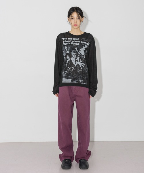 FOLLOWIN(フォロウィン)の「【UNISEX】オールシーズンデイリーカラーワイドコットンパンツ(デニムパンツ・レディース・アイボリー/ブラック/ブラウン/バーガンディー・SMALL/MEDIUM/LARGE)」の18枚目の写真