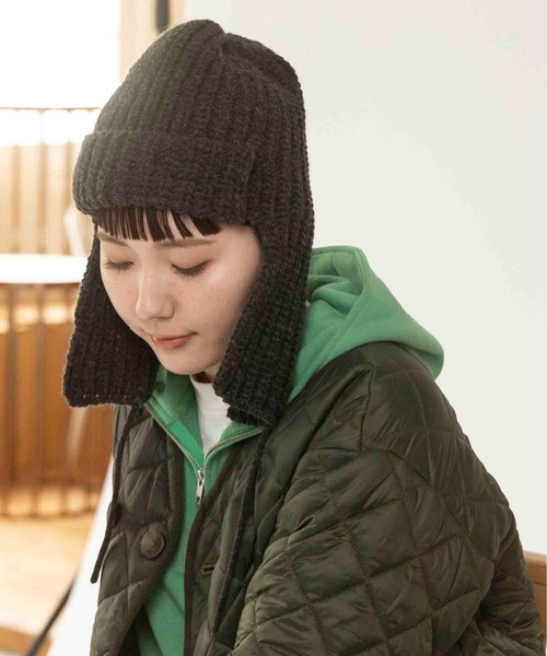 CONTROL FREAK / CTFK(コントロールフリーク)の「CONTROL FREAK(コントロールフリーク)バラクラバニットキャップ(キャップ・レディース・ベージュ/チャコール・FREE)」の11枚目の写真