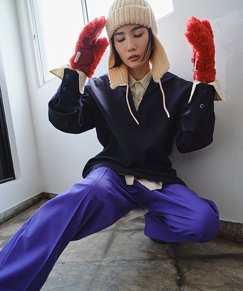 CONTROL FREAK / CTFK(コントロールフリーク)の「CONTROL FREAK(コントロールフリーク)バラクラバニットキャップ(キャップ・レディース・ベージュ/チャコール・FREE)」の19枚目の写真