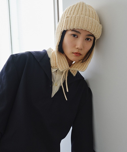 CONTROL FREAK / CTFK(コントロールフリーク)の「CONTROL FREAK(コントロールフリーク)バラクラバニットキャップ(キャップ・レディース・ベージュ/チャコール・FREE)」の18枚目の写真