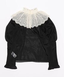 axes femme（アクシーズファム）の「レース襟付シフォンブラウス 