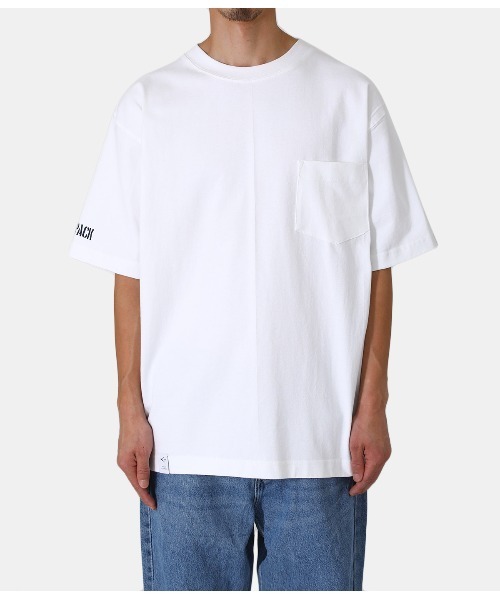 WP（ダブリューピー）の「WP / ダブリューピー：WP×CAMBER WOLF PACK POCKET T-SHIRTS：WP09-T19[WAX]（Tシャツ/カットソー・メンズ・ホワイト×ネイビー/ホワイト×グリーン/ブラック×ホワイト・L/XL/XXL）」の9枚目の写真