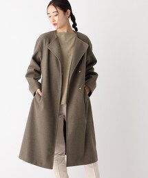 OPAQUE.CLIP | ライトメルトン ノーカラーコート(ノーカラーコート)