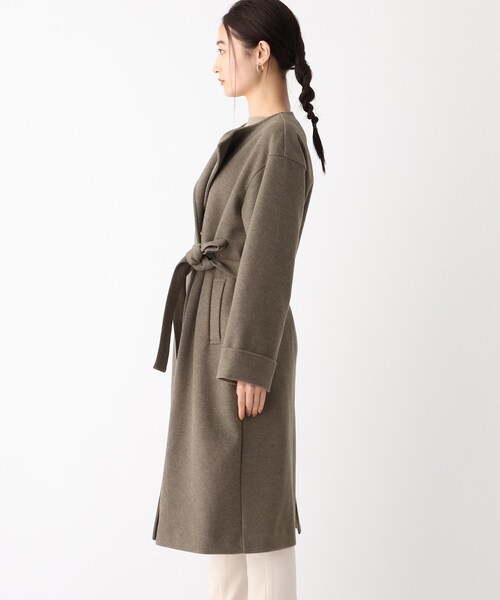 OPAQUE.CLIP（オペークドットクリップ）の「◆ライトメルトン ノーカラーコート（ノーカラーコート・レディース・ナチュラル/ブラウン系その他2・36/38/40）」の17枚目の写真