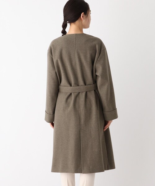 OPAQUE.CLIP（オペークドットクリップ）の「◆ライトメルトン ノーカラーコート（ノーカラーコート・レディース・ナチュラル/ブラウン系その他2・36/38/40）」の18枚目の写真