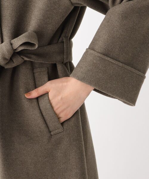 OPAQUE.CLIP（オペークドットクリップ）の「◆ライトメルトン ノーカラーコート（ノーカラーコート・レディース・ナチュラル/ブラウン系その他2・36/38/40）」の20枚目の写真