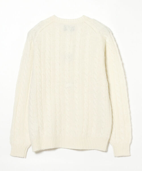 BEAMS PLUS(ビームスプラス)の「BEAMS PLUS / 5ゲージ シャギー ケーブルニット クルーネック(ニット/セーター・メンズ・オフホワイト/ネイビー/ベージュ/ブラウン/レッド系その他3/オレンジ/インディゴブルー/ブラック/オリーブ/グレー・LARGE/X-LARGE/MEDIUM/SMALL)」の20枚目の写真